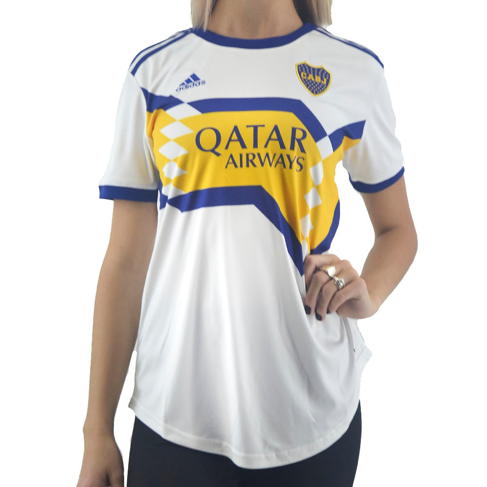 Camisetas Adidas Camiseta Adidas Mujer Boca Away Jsy Blanco - FerreiraSport