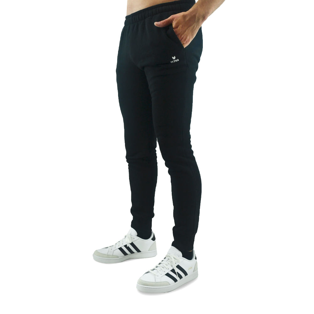 Pantalones Ultra Sports Ultra Basico Adulto Friza Negro - Septimo