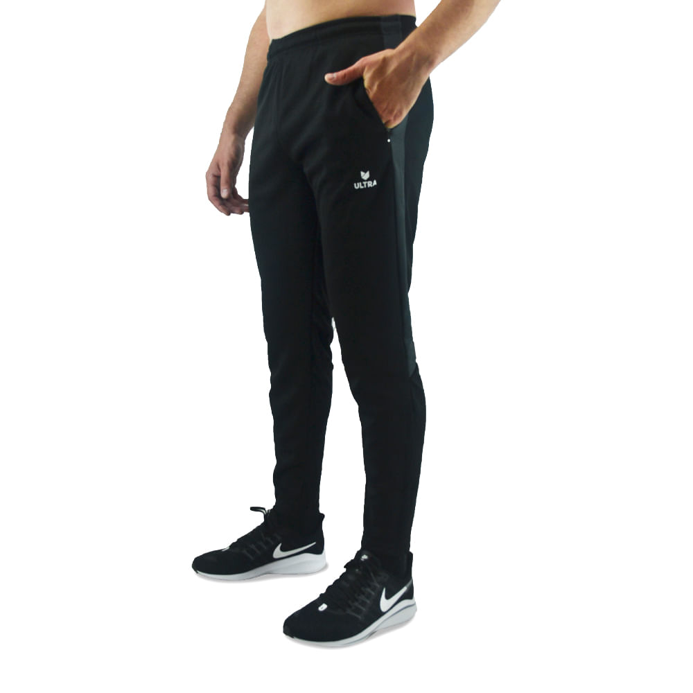 Pantalones Ultra Sports | Ultra Hombre Chupin Star 2 Acetato Negro -