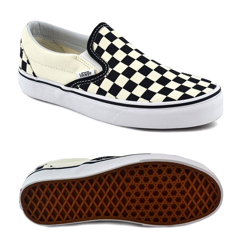 Cheap checkered slip outlet on vans