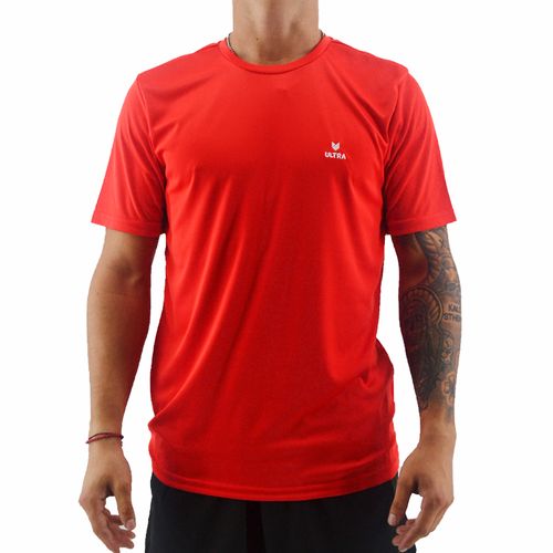 Remera Ultra Hombre Training M/C Dry Fit Rojo