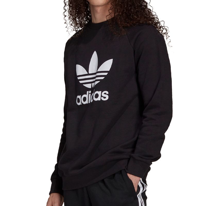 Buzo adidas negro store con blanco