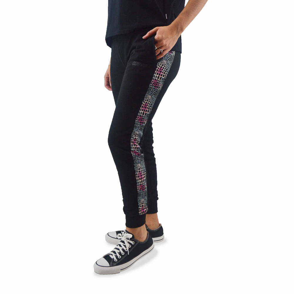 Converse | Pantalon Mujer Snake Jogger Negro Septimo Store