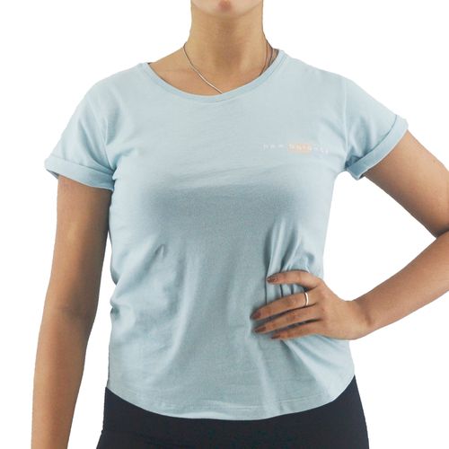 Remera New Balance Mujer Training Athletics Prep Graphic Tee Celeste