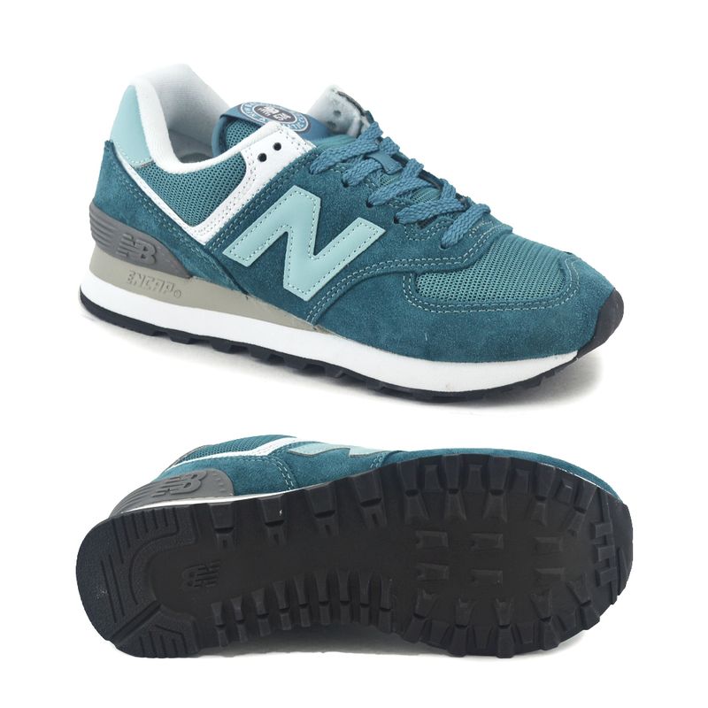 New balance 574 shop mujer verde agua