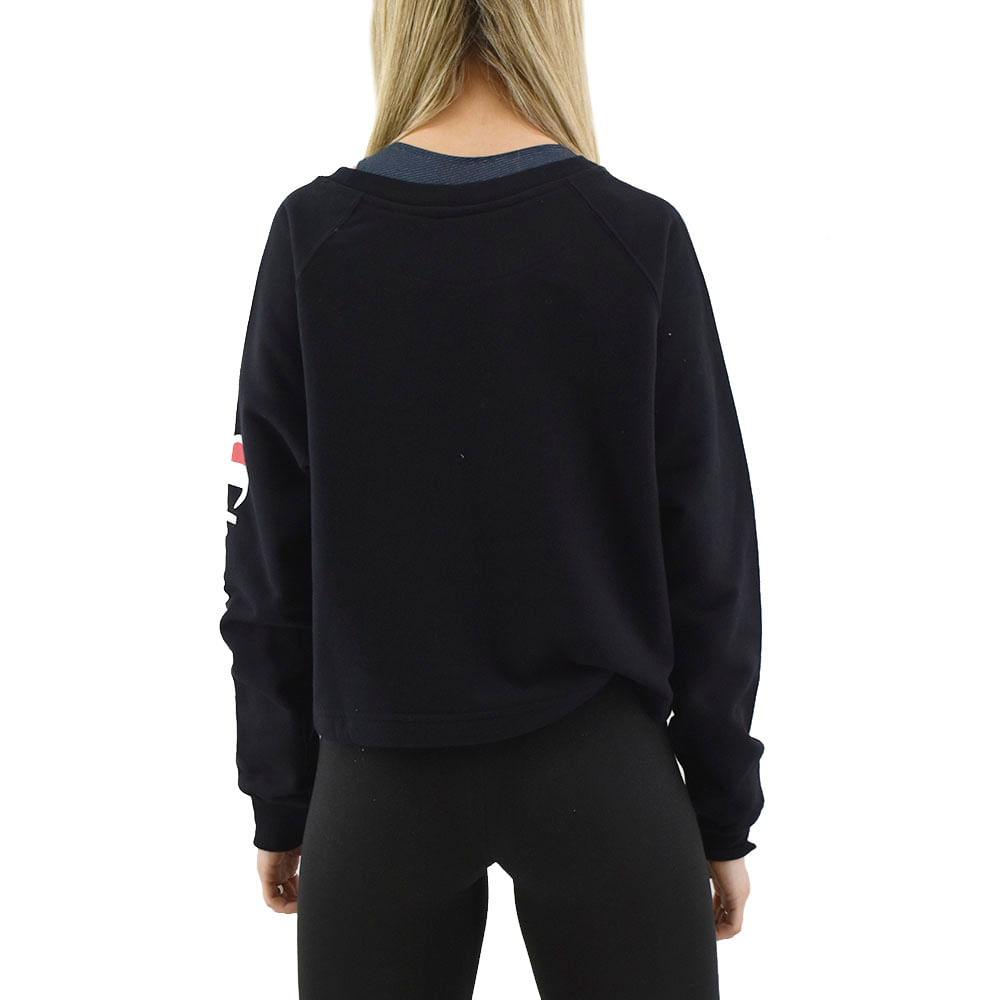 Champion sweater hotsell crop top negro