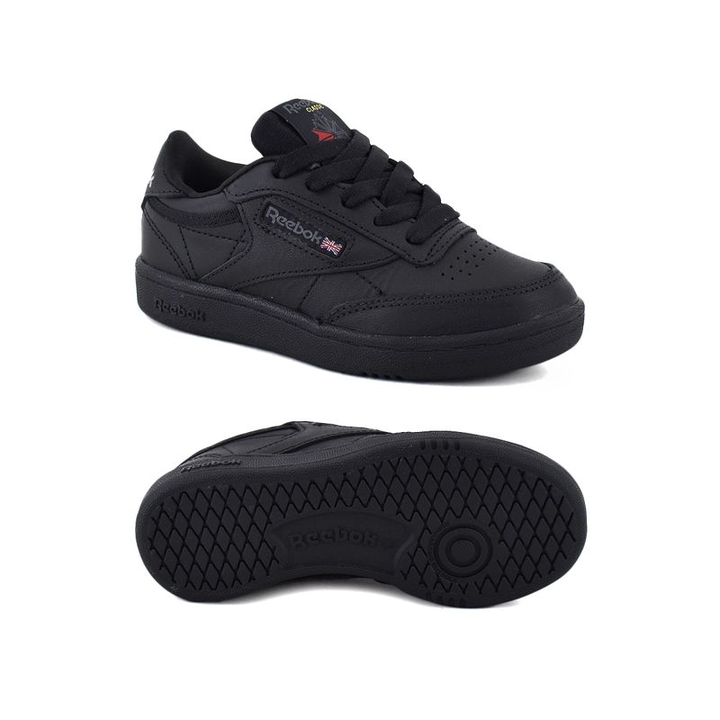 Zapatillas Reebok Niños Club C 85 Negras en Sportotal - Sportotal