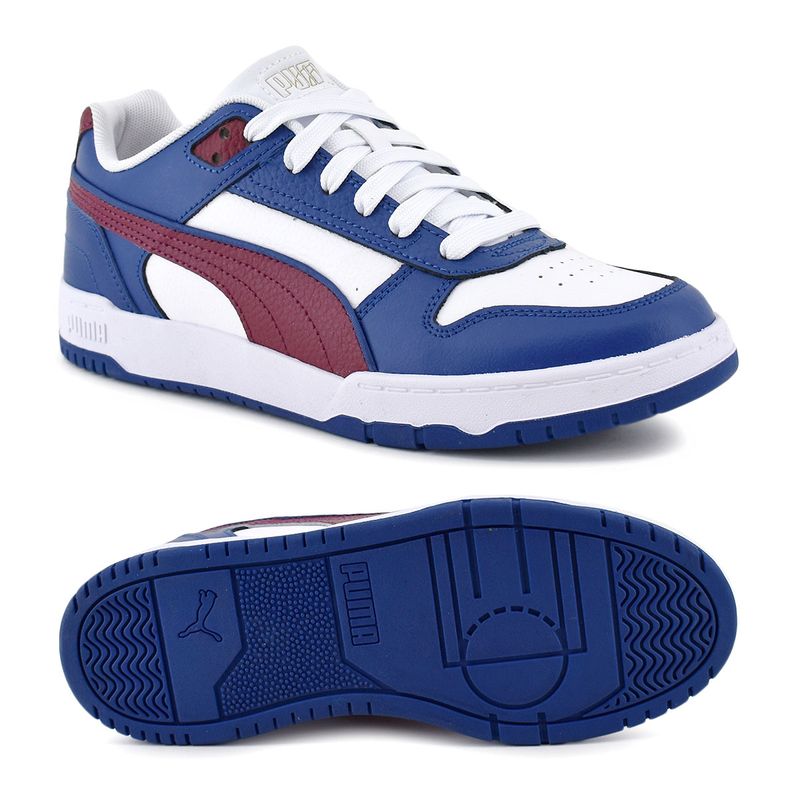 Zapatillas puma outlet blancas y azules