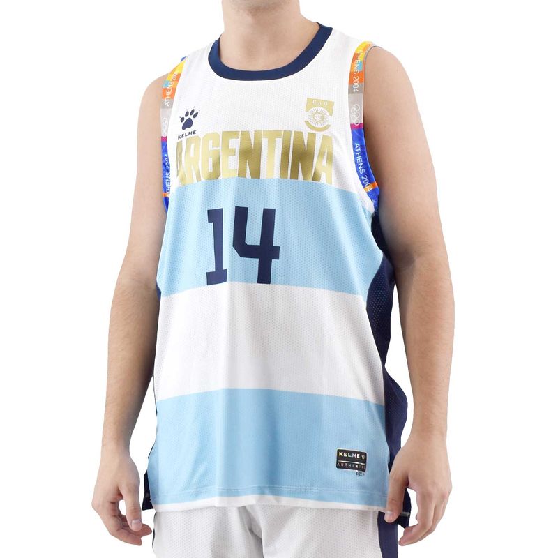 Kelme Camiseta 2a Argentina Basket 2024-25 Season Camiseta De